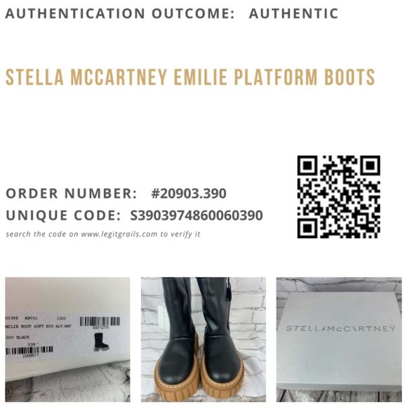 New in Box Stella McCartney Emilie Boots in Black Nappa Leather - Picture 16 of 16